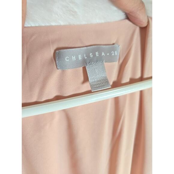 Chelsea28 Pink Midi Ruffle Wrap Dress Womens Large Feminine Cottage Coquette - Picture 3 of 8